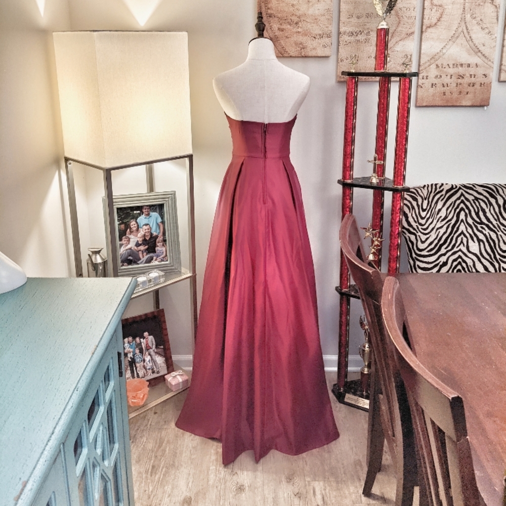 Removable Straps Strapless Sweetheart Ball Gown Formal Dress Prom A-Line 3 - Picture 2 of 6